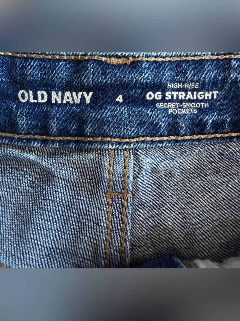Old Navy Distressed Dark Blue Denim Shorts